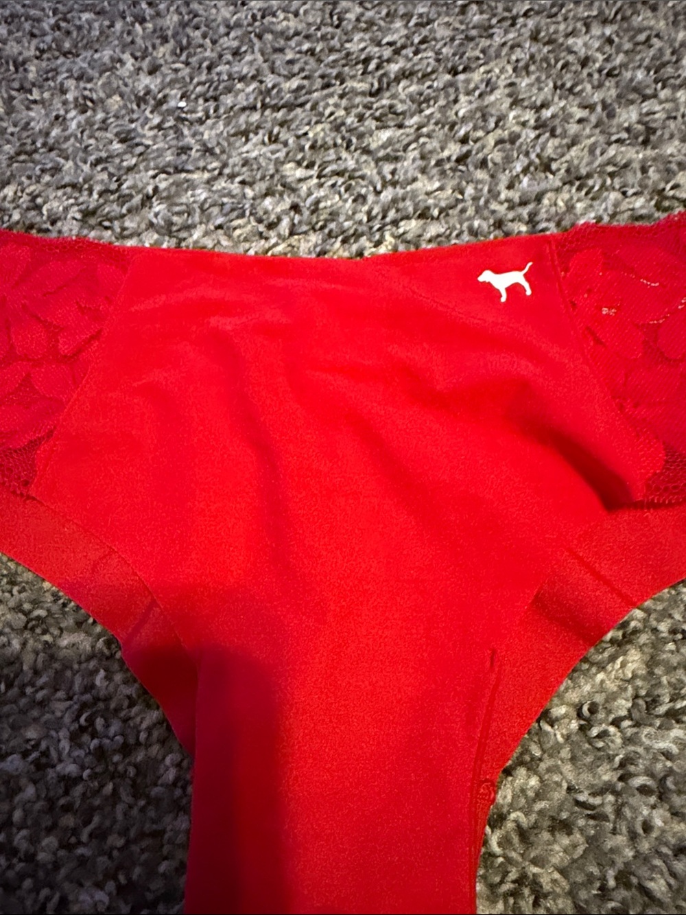 PINK Victoria's Secret Red Seamless Kids Bottoms with Pink Logo